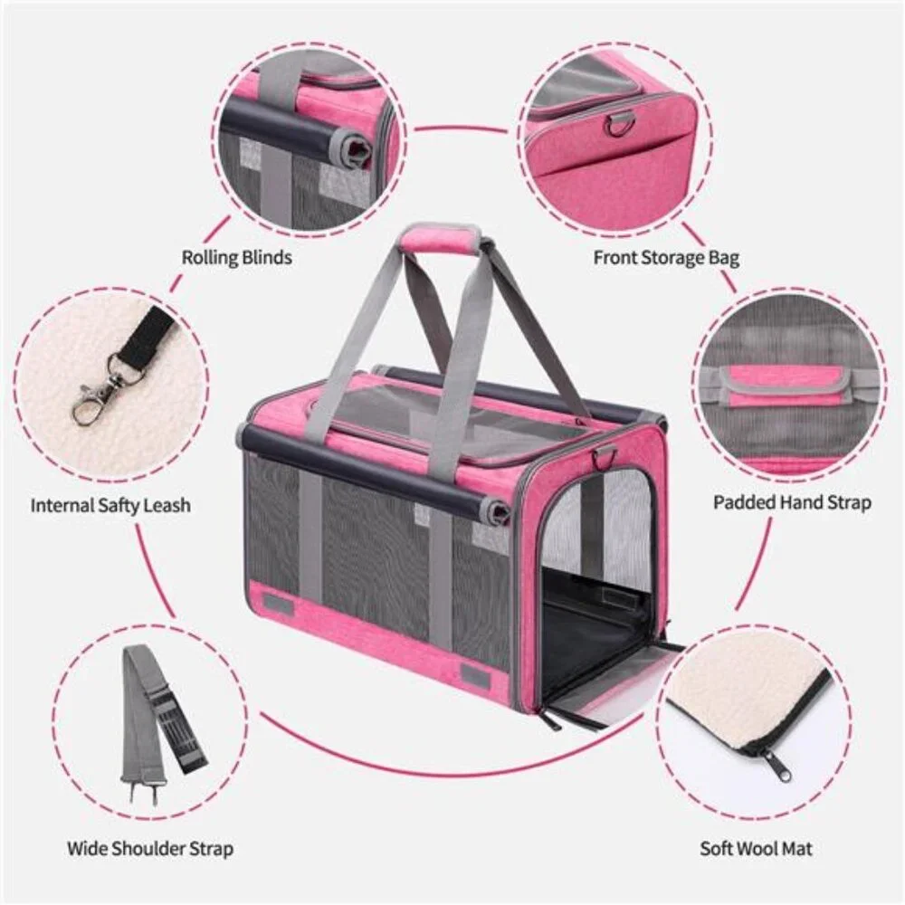 Cat Carrier Airline Approved, Pet Carriers for Cats with Water - Picture 5 of 7